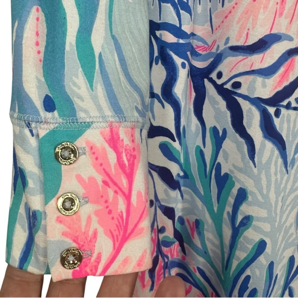 Lilly Pulitzer Sophie UPF 50 Women's Medium Knit Floral Dress. Excellent cond! M - Picture 4 of 11